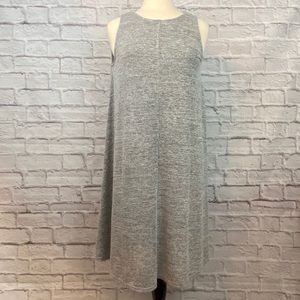 Joan Vass Heathered Gray A-line Tank Dress Medium